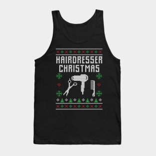 Hairdresser Ugly Christmas Sweater Hairdresser Christmas Gift Tank Top